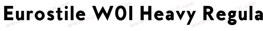 Eurostile W01 Heavy Regular字体转换